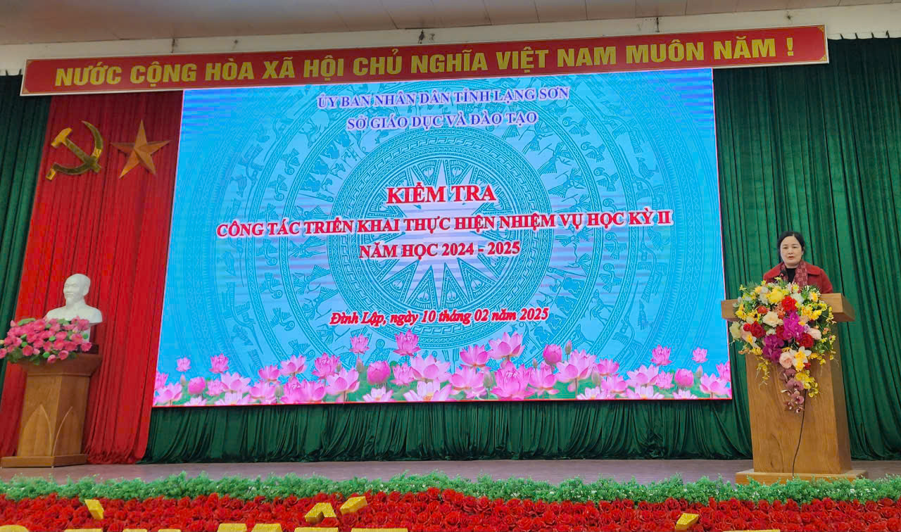 KIỂM TRA CÔNG TÁC TRIỂN KHAI NHIỆM VỤ HỌC KỲ II NĂM HỌC 2024-2025 HUYỆN ĐÌNH LẬP