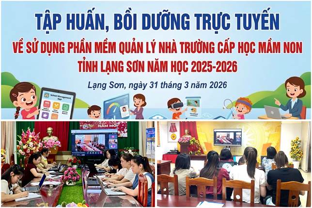 Lạng Sơn tổ chức lớp bồi dưỡng trực tuyến  về chuyển đổi số và xây dựng kho học liệu số cấp học mầm non năm học 2025-2026