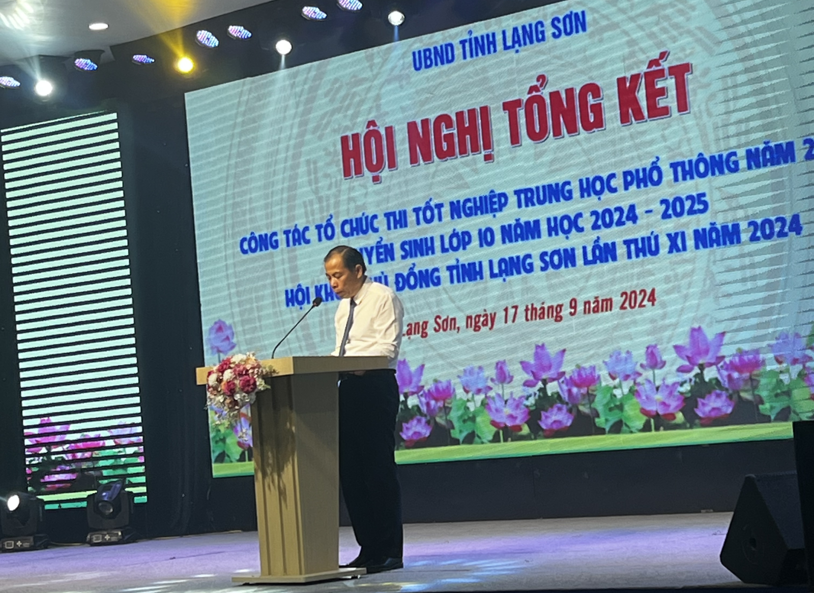 Hội nghị tổng kết công tác tổ chức Kỳ thi tốt nghiệp THPT năm 2024, thi tuyển sinh lớp 10 năm học 2024- 2025 và tổng kết Hội khoẻ Phù Đổng lần thứ XI tỉnh Lạng Sơn năm 2024