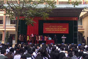 Trường THPT Việt Bắc tổ chức Lễ phát động chương trình Ngày hội yêu thương, Xuân tình nguyện 2018