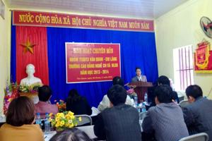 SINH HOẠT CHUYÊN MÔN CỤM TTGDTX CHI LĂNG - VĂN QUAN–TRƯỜNG CĐ NGHỀ CÔNG NGHỆ VÀ NÔNG LÂM ĐÔNG BẮC