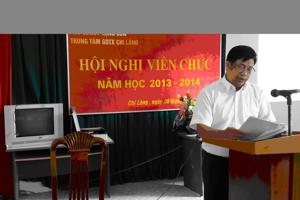 Hội nghị cán bộ, viên chức Trung tâm GDTX Chi Lăng