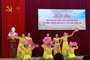 Hội thi Giáo viên giỏi trong thực hiện chuyên đề -Xây dựng trường mầm non lấy trẻ làm trung tâm- huyện Cao Lộc năm học 2019-2020