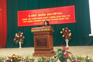 Lớp bồi dưỡng Công tác kiểm định chất lượng giáo dục và xây dựng trường học đạt chuẩn quốc gia