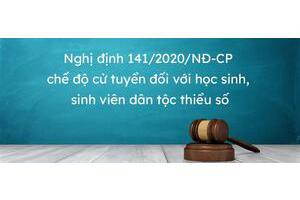 Những điểm mới trong thực hiện chế độ cử tuyển đối với học sinh, sinh viên dân tộc thiểu số theo Nghị định số 141/2020/NĐ-CP, ngày 08/12/2020 của Chính phủ