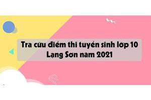 TRA CỨU ĐIỂM THI TUYỂN SINH LỚP 10 LẠNG SƠN NĂM 2021