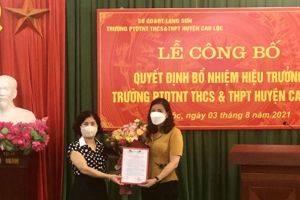 Công bố và trao Quyết định điều động, bổ nhiệm Hiệu trưởng Trường Phổ thông Dân tộc nội trú THCS&amp;THPT huyện Cao Lộc