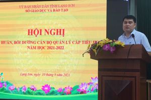 Hội nghị bồi dưỡng cán bộ quản lý cấp tiểu học