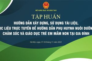 Tập huấn trực tuyến  “Hướng dẫn giáo viên xây dựng, sử dụng tài liệu, học liệu trực tuyến hướng dẫn phụ huynh nuôi dưỡng, chăm sóc và giáo dục trẻ mầm non”