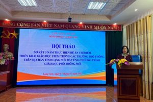 HỘI THẢO TRỰC TUYẾN SƠ KẾT 03 NĂM THỰC HIỆN ĐỀ ÁN “THÍ ĐIỂM TRIỂN KHAI GIÁO DỤC STEM Ở MỘT SỐ TRƯỜNG PHỔ THÔNG TRÊN ĐỊA BÀN TỈNH LẠNG SƠN ĐÁP ỨNG CHƯƠNG TRÌNH GIÁO DỤC PHỔ THÔNG MỚI”