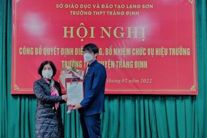 Công bố và trao Quyết định điều động, bổ nhiệm Hiệu trưởng Trường THPT huyện Tràng Định