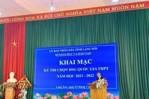 Kỳ thi chọn học sinh giỏi quốc gia THPT năm học 2021-2022