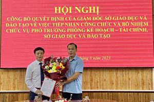 HỘI NGHỊ CÔNG BỐ QUYẾT ĐỊNH VỀ VIỆC TIẾP NHẬN CÔNG CHỨC VÀ BỔ NHIỆM CHỨC VỤ PHÓ TRƯỞNG PHÒNG KẾ HOẠCH – TÀI CHÍNH SỞ GIÁO DỤC VÀ ĐÀO TẠO TỈNH LẠNG SƠN