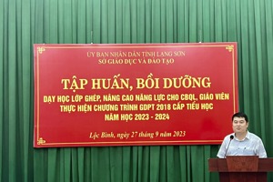 TẬP HUẤN DẠY HỌC LỚP GHÉP, NÂNG CAO NĂNG LỰC CHO CÁN BỘ QUẢN LÝ, GIÁO VIÊN THỰC HIỆN CHƯƠNG TRÌNH GDPT 2018 CẤP TIỂU HỌC NĂM HỌC 2023-2024