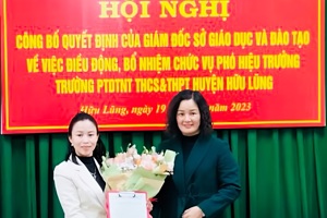 CÔNG BỐ VÀ TRAO QUYẾT ĐỊNH ĐIỀU ĐỘNG BỔ NHIỆM CHỨC VỤ PHÓ HIỆU TRƯỞNG TRƯỜNG PHỔ THÔNG DTNT THCS&amp;THPT  HUYỆN HỮU LŨNG