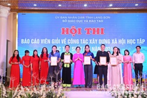 SỞ GIÁO DỤC VÀ ĐÀO TẠO TỔ CHỨC HỘI THI BÁO CÁO VIÊN GIỎI VỀ CÔNG TÁC XÂY DỰNG XÃ HỘI HỌC TẬP