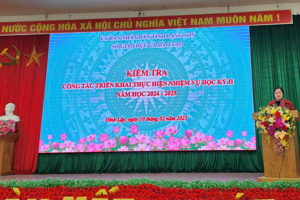 KIỂM TRA CÔNG TÁC TRIỂN KHAI NHIỆM VỤ HỌC KỲ II NĂM HỌC 2024-2025 HUYỆN ĐÌNH LẬP
