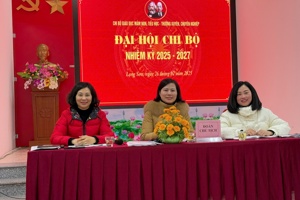 ĐẠI HỘI CHI BỘ GIÁO DỤC MẦM NON, TIỂU HỌC – THƯỜNG XUYÊN, CHUYÊN NGHIỆP NHIỆM KỲ 2025-2027