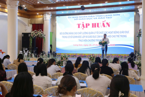 TẬP HUẤN NÂNG CAO CHẤT LƯỢNG QUẢN LÝ, TỔ CHỨC CÁC HOẠT ĐỘNG GIÁO DỤC TRONG CƠ SỞ GIÁO DỤC MẦM NON ĐỘC LẬP VÀ GIÁO DỤC CẢM XÚC XÃ HỘI CHO TRẺ TRONG CÁC CƠ SỞ  GIÁO DỤC MẦM NON