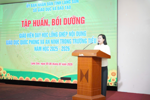 Tập huấn, bồi dưỡng  Giáo viên dạy học lồng ghép nội dung Giáo dục quốc phòng và an ninh trong trường tiểu học, năm học 2025-2026